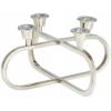 imageDeco 79 Stainless Steel Geometric Overlapping Oval Candelabra 8quot x 8quot x 6quot SilverSilver