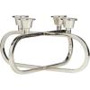 imageDeco 79 Stainless Steel Geometric Overlapping Oval Candelabra 8quot x 8quot x 6quot SilverSilver