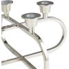 imageDeco 79 Stainless Steel Geometric Overlapping Oval Candelabra 8quot x 8quot x 6quot SilverSilver
