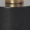 imageDeco 79 Wood Geometric Decorative Candle Holder Candle Stand with Varying Shapes and Gold Accents Set of 3 Candlestick Holder 7quot 5quot 6quot H Black