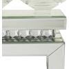 imageDeco 79 Wood Pillar 5 Plate Candle Holder with Mirrored Accents 20quot x 4quot x 7quot Silver