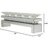 imageDeco 79 Wood Pillar 5 Plate Candle Holder with Mirrored Accents 20quot x 4quot x 7quot Silver