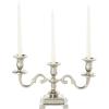 imageDeco 79 Aluminum Metal 3 Candle Candelabra with Candle Plate 12quot x 6quot x 9quot GoldSilver