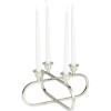 imageDeco 79 Stainless Steel Geometric Overlapping Oval Candelabra 8quot x 8quot x 6quot SilverSilver