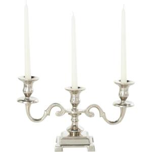 imageDeco 79 Aluminum Metal 3 Candle Candelabra with Candle Plate 12quot x 6quot x 9quot GoldSilver