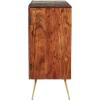 imageDeco 79 Metal 3 Drawers 1 Shelf and 2 Doors Buffet with Gold Inlay 46quot x 16quot x 36quot Brown