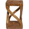 imageDeco 79 Teak Wood Handmade Side End Accent Table Live Edge End Table with Curved Legs Side Table 13quot x 13quot x 20quot Brown