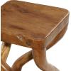 imageDeco 79 Teak Wood Handmade Side End Accent Table Live Edge End Table with Curved Legs Side Table 13quot x 13quot x 20quot Brown