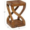 imageDeco 79 Teak Wood Handmade Side End Accent Table Live Edge End Table with Curved Legs Side Table 13quot x 13quot x 20quot Brown