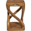 imageDeco 79 Teak Wood Handmade Side End Accent Table Live Edge End Table with Curved Legs Side Table 13quot x 13quot x 20quot Brown