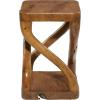 imageDeco 79 Teak Wood Handmade Side End Accent Table Live Edge End Table with Curved Legs Side Table 13quot x 13quot x 20quot Brown