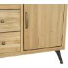 imageDeco 79 Wooden Sideboard 3 Drawers 1 Shelf and 2 Doors  59quot x 16quot x 31quot Light BrownLight Brown