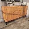 imageDeco 79 Wooden Sideboard 3 Drawers 1 Shelf and 2 Doors  59quot x 16quot x 31quot Light BrownLight Brown