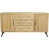 imageDeco 79 Wooden Sideboard 3 Drawers 1 Shelf and 2 Doors  59quot x 16quot x 31quot Light BrownLight Brown
