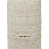 imageDeco 79 Bamboo Wood Decorative Vase Tall Woven Floor Centerpiece Round Vase for Home Decoration White and Beige 85quot x 85quot x 39quotWhite