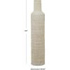 imageDeco 79 Bamboo Wood Decorative Vase Tall Woven Floor Centerpiece Round Vase for Home Decoration White and Beige 85quot x 85quot x 39quotWhite
