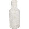imageDeco 79 Bamboo Wood Decorative Vase Tall Woven Floor Centerpiece Round Vase for Home Decoration White and Beige 85quot x 85quot x 39quotWhite