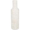imageDeco 79 Bamboo Wood Decorative Vase Tall Woven Floor Centerpiece Round Vase for Home Decoration White and Beige 85quot x 85quot x 39quotWhite
