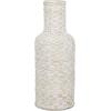 imageDeco 79 Bamboo Wood Decorative Vase Tall Woven Floor Centerpiece Round Vase for Home Decoration White and Beige 85quot x 85quot x 39quotWhite