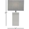 imageDeco 79 Cement Stone Room Table Lamp Accent Lamp with Square Shade Lamp 15quot x 9quot x 23quot Gray