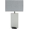 imageDeco 79 Cement Stone Room Table Lamp Accent Lamp with Square Shade Lamp 15quot x 9quot x 23quot Gray