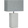imageDeco 79 Cement Stone Room Table Lamp Accent Lamp with Square Shade Lamp 15quot x 9quot x 23quot Gray
