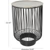 imageDeco 79 Aluminum Metal Geometric Open Frame Wire Coffee Table with Silver Aluminum Top 30quot x 30quot x 17quot Black16 x 16 x 22