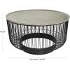 imageDeco 79 Aluminum Metal Geometric Open Frame Wire Coffee Table with Silver Aluminum Top 30quot x 30quot x 17quot Black30 x 30 x 17