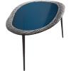imageDeco 79 Aluminum Metal Living Room Coffee Table Abstract Oval Shaped Table with Shaded Glass Top Center Table 30quot x 25quot x 18quot BlackCenter Table 30 x 25 x 18