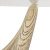 imageDeco 79 Cement Stone Abstract Wood Grain Inspired Coffee Table with Wavy Base and Triangular Glass Top 42quot x 42quot x 15quot Beige