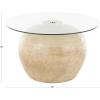 imageDeco 79 Coffee Table 32quot x 32quot x 18quot BlackBeige