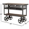 imageDeco 79 Industrial Wood and Metal Round Coffee Table 30quotW x 17quotH Gray BrownBrown  Black