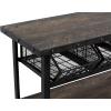 imageDeco 79 Industrial Wood and Metal Round Coffee Table 30quotW x 17quotH Gray BrownBrown  Black