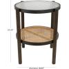 imageDeco 79 Rattan Living Room Coffee Table Table with Pressed Tempered Glass Top Center Table 34quot x 34quot x 17quot BrownSide Table 19 x 19 x 24