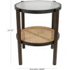 imageDeco 79 Rattan Living Room Coffee Table Table with Pressed Tempered Glass Top Center Table 34quot x 34quot x 17quot BrownSide Table 19 x 19 x 24