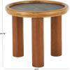 imageDeco 79 Wood Handmade Living Room Coffee Table Table with Black Tabletop Center Table 32quot x 32quot x 16quot BrownBrown