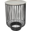 imageDeco 79 Aluminum Metal Geometric Open Frame Wire Coffee Table with Silver Aluminum Top 30quot x 30quot x 17quot Black16 x 16 x 22
