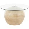 imageDeco 79 Coffee Table 32quot x 32quot x 18quot BlackBeige