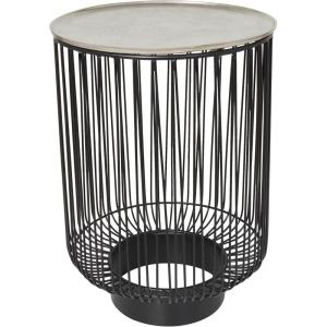 imageDeco 79 Aluminum Metal Geometric Open Frame Wire Coffee Table with Silver Aluminum Top 30quot x 30quot x 17quot Black16 x 16 x 22