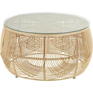 imageDeco 79 Rattan Coffee Table 31quot x 31quot x 17quot Light Brown