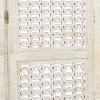 imageDeco 79 Wooden Geometric Handmade Partition Room Divider Screen Large Freestanding Adjustable Privacy Screen with Chain Link Pattern Room Partition 61quot x 1quot x 72quot Cream