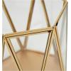 imageCosmoLiving by Cosmopolitan Metal Geometric Triangle Patterned Hexagon Candle Lantern with Clear Glass Set of 3 9quot 6quot 5quotH Gold