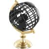 imageDeco 79 Aluminum Metal Open Framed World Globe with Wire Exterior and Gold Base 8quot x 8quot x 13quot Black6 x 7 x 10