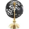 imageDeco 79 Aluminum Metal Open Framed World Globe with Wire Exterior and Gold Base 8quot x 8quot x 13quot Black6 x 7 x 10