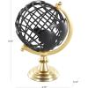 imageDeco 79 Aluminum Metal Open Framed World Globe with Wire Exterior and Gold Base 8quot x 8quot x 13quot Black6 x 7 x 10