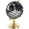 imageDeco 79 Aluminum Metal Open Framed World Globe with Wire Exterior and Gold Base 8quot x 8quot x 13quot Black8 x 8 x 13