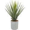 imageDeco 79 Faux Foliage Agave Artificial Plant with Realistic Leaves and Gray Ceramic Pot 27quot x 27quot x 38quot Green