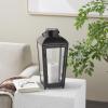 imageDeco 79 Metal Modern Candle Lantern with Gold Accents 8quot x 7quot x 14quot Black7 x 8 x 16