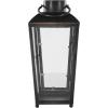imageDeco 79 Metal Modern Candle Lantern with Gold Accents 8quot x 7quot x 14quot Black7 x 8 x 16