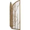 imageDeco 79 Metal Tree Arched 3 Panel Fireplace Screen with Branch Inspired Design 25quot x 12quot x 31quot Gold